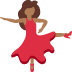 💃🏾 woman dancing: medium-dark skin tone display on Twitter